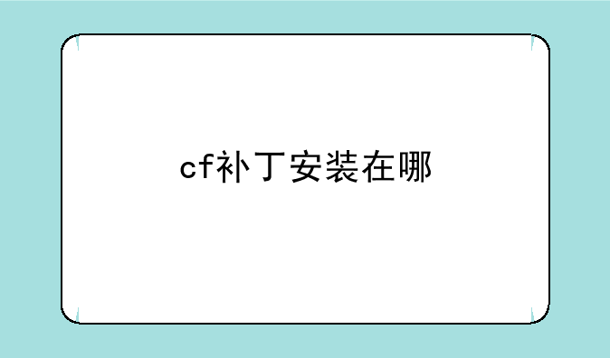 cf补丁安装在哪