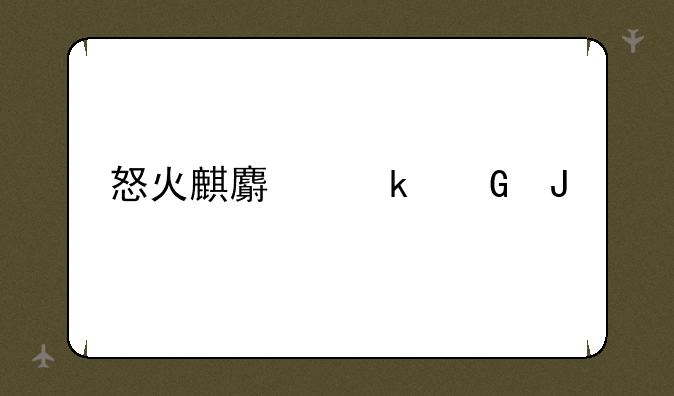 怒火麒麟多少钱