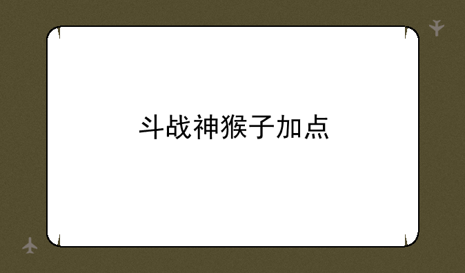 斗战神猴子加点