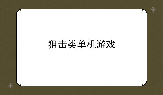 狙击类单机游戏