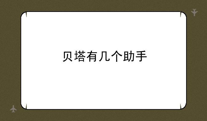 贝塔有几个助手