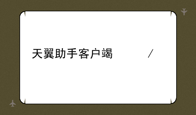 天翼助手客户端下载