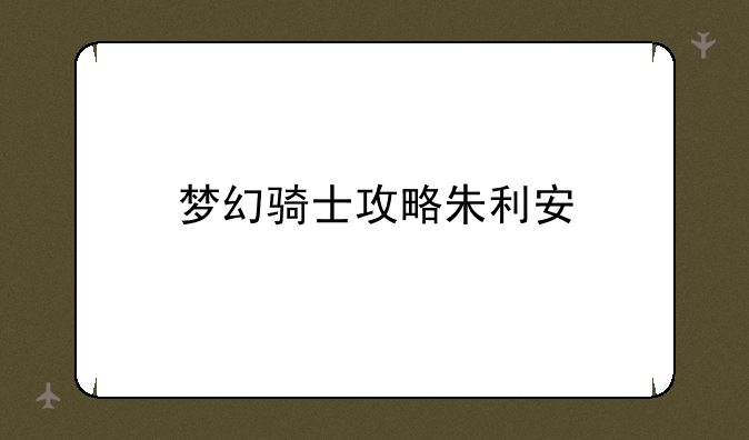 梦幻骑士攻略朱利安