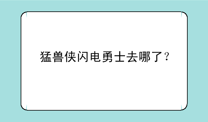 猛兽侠闪电勇士去哪了？