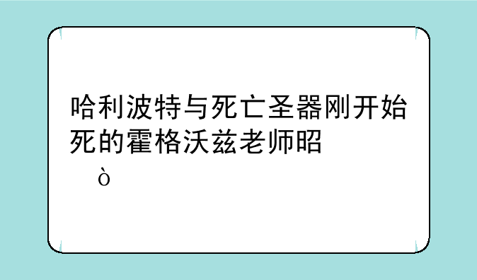 哈利波特与死亡圣器刚开始死的霍格沃兹老师是谁？