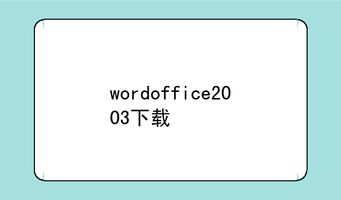 wordoffice2003下载
