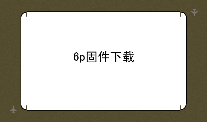 6p固件下载