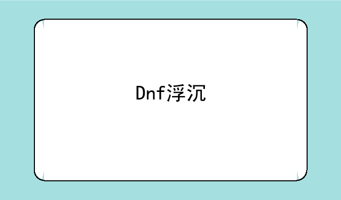 Dnf浮沉